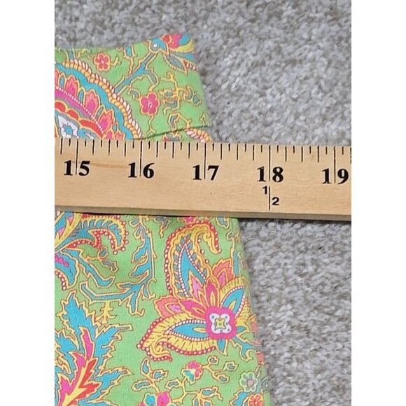 Lauren Ralph Lauren Chino Pants Flat Front Paisley Print Ankle Preppy Women's 10 - Picture 5 of 12